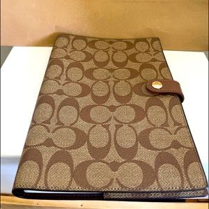 Coach Notebook in signature canvas